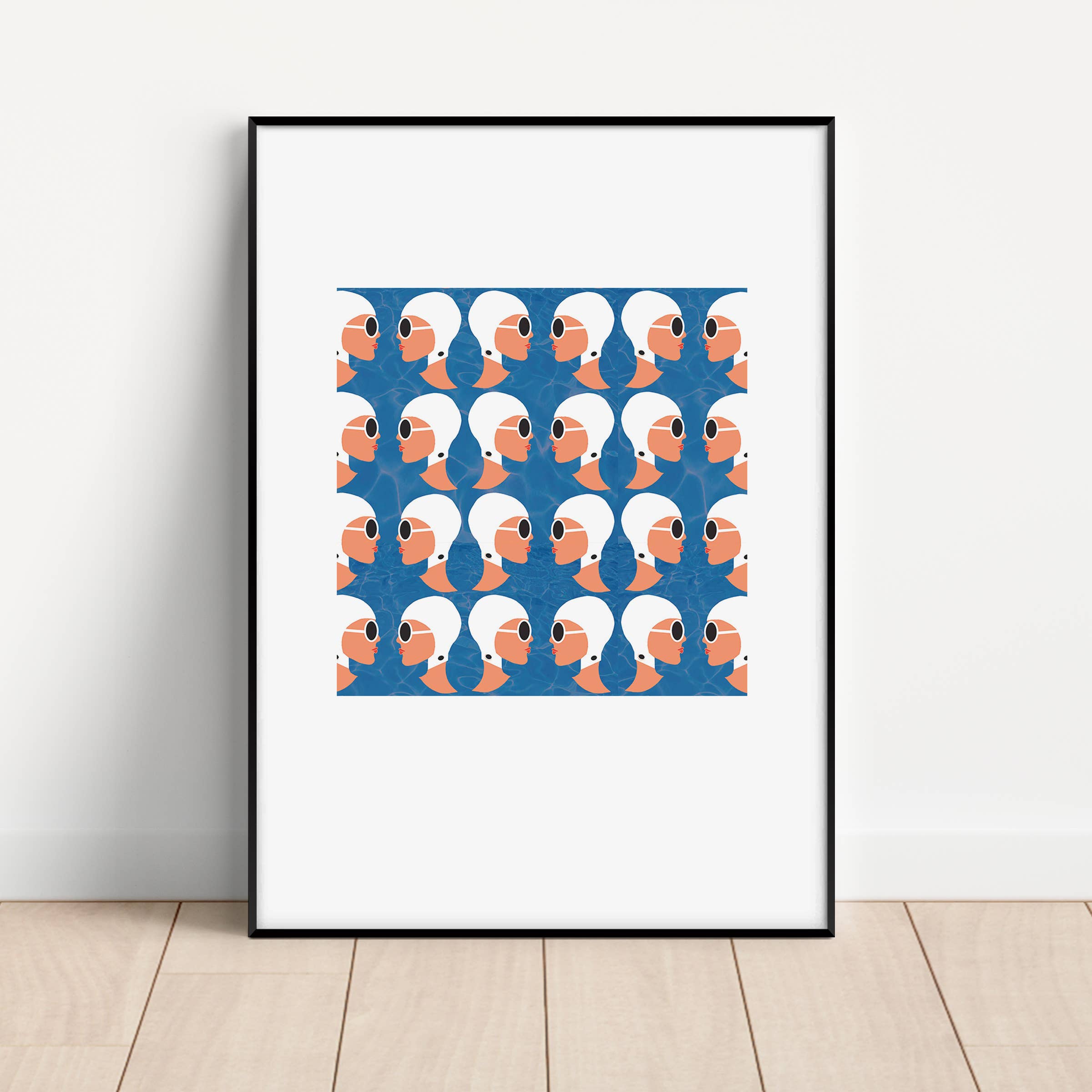 Gail Myerscough – wholesale Art print – Lido Ladies Unframed Print1