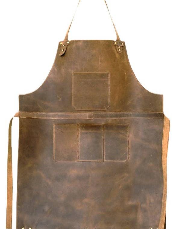 Genuine Leather Long and Short Aprons for wholesale by Haris enterprises