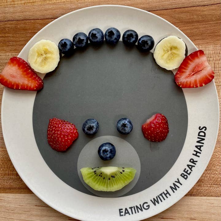 Fox Run Brands - Wholesale Dinner Plate - Kids & Baby - Red Rover Kids Bamboo Plates, Set of 4,Animal Design,8" x 8"