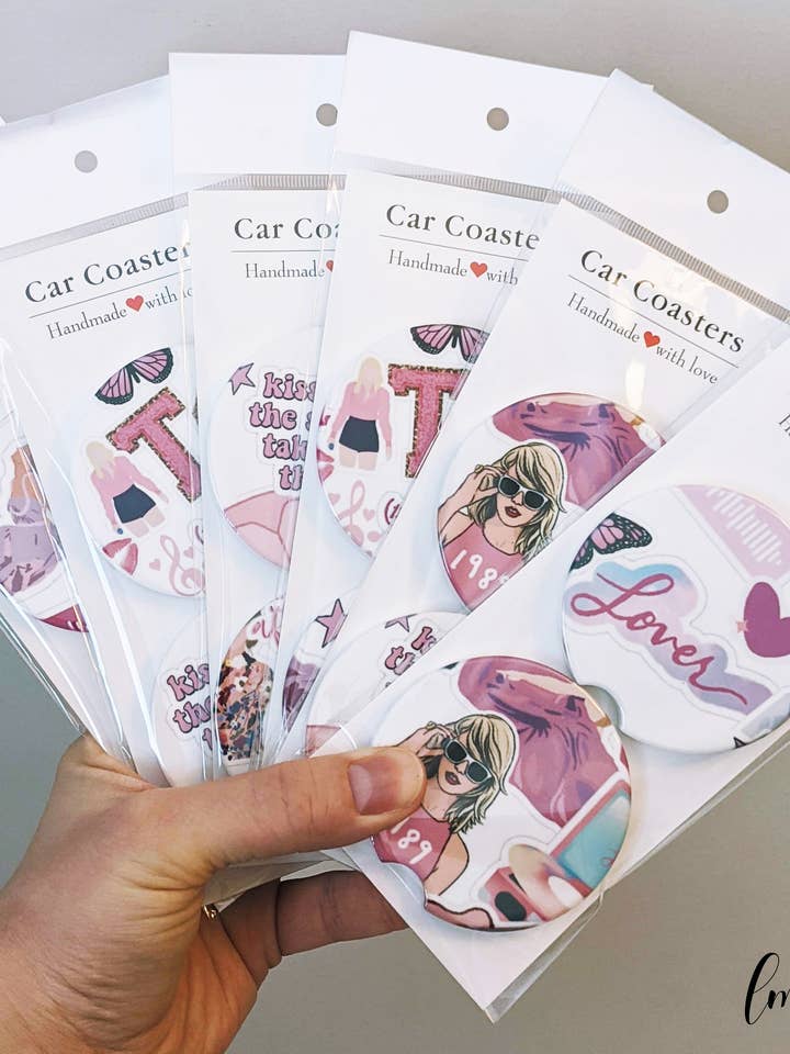 Taylor Car Coasters | SWIFTIE | TSwift for wholesale by Layla May Co