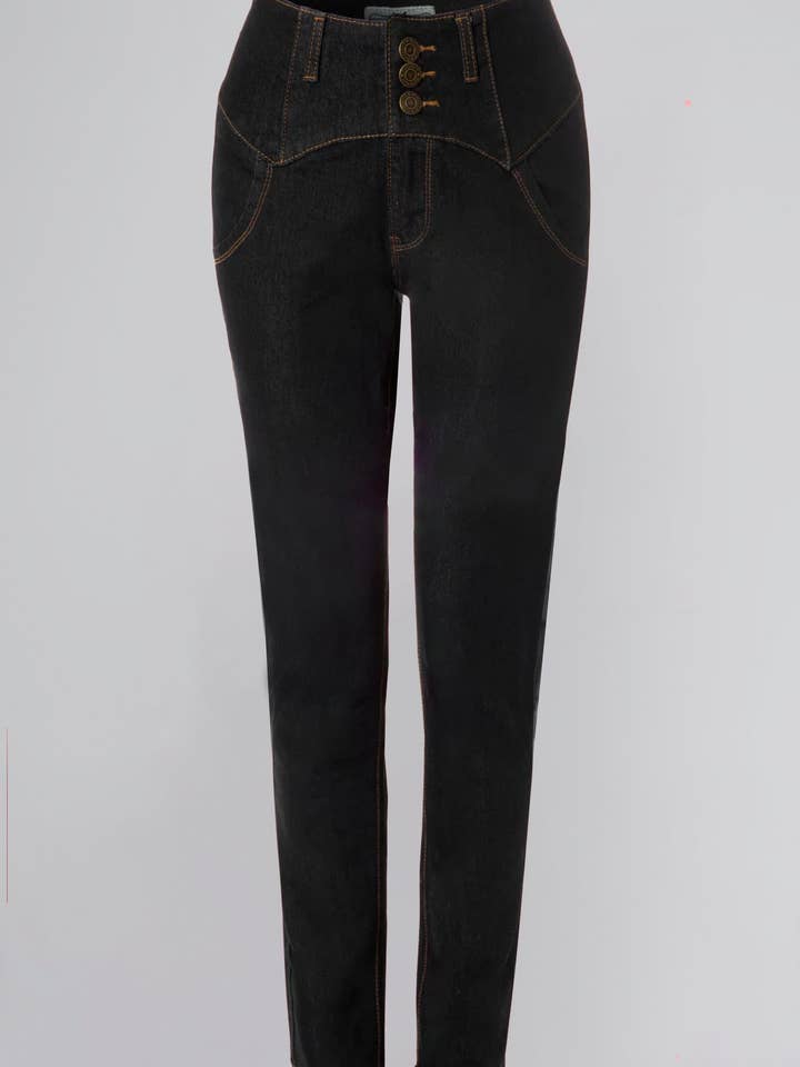 Rebel Kate Denim Jeans Plain Black for wholesale on Faire1
