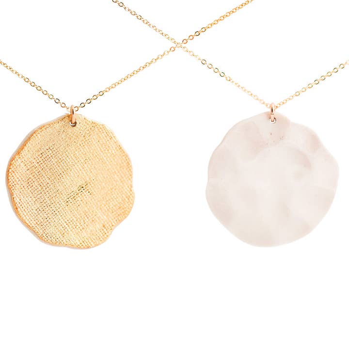 Jenna Vanden Brink Ceramics - Wholesale Pendant/Charm Necklace - Sun and Moon Necklace (large)9