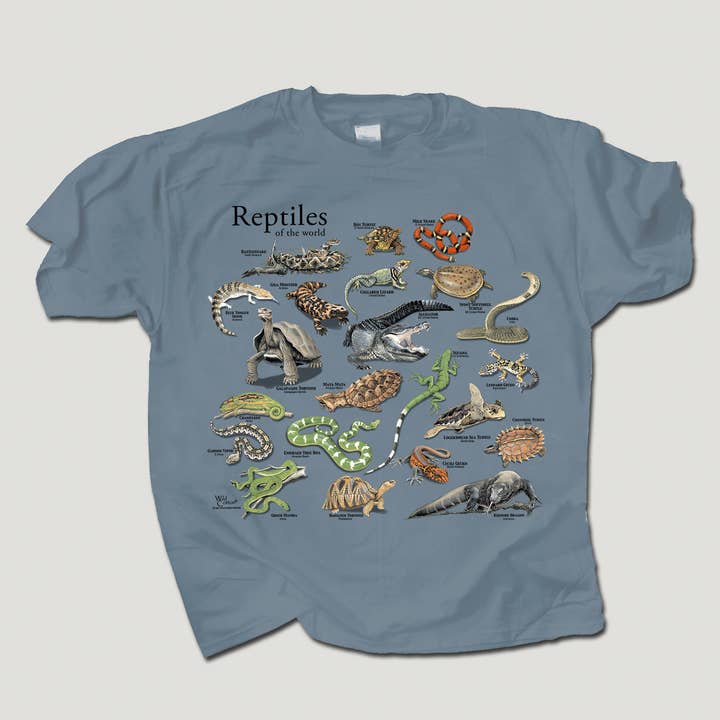 Atlas Screen Printing – wholesale Screen-printed t-shirt – Kids – Reptiles of the World 100% HW Cotton Youth T-shirt