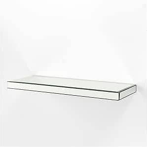 Silver Mirrored Glass Wall Shelf 60X15X5Cm for wholesale by DEENZ