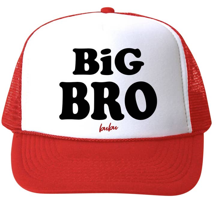 Big Bro Hvid/Rød Trucker Hat for engroshandel hos Bubu