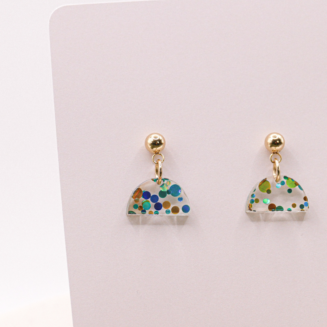 Tilda&Theo - Wholesale Dangle Earrings - Confetti semicircle acrylic stainless steel/sterling earrings4