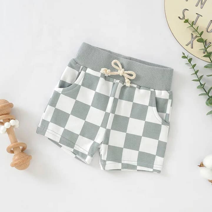 Checkerboard Shorties for wholesale by Boho + Babe