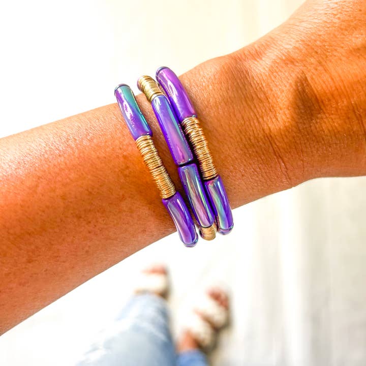 Savvy Bling – Conjunto de joias por atacado – Pulseiras & Colares Dia Roxo8