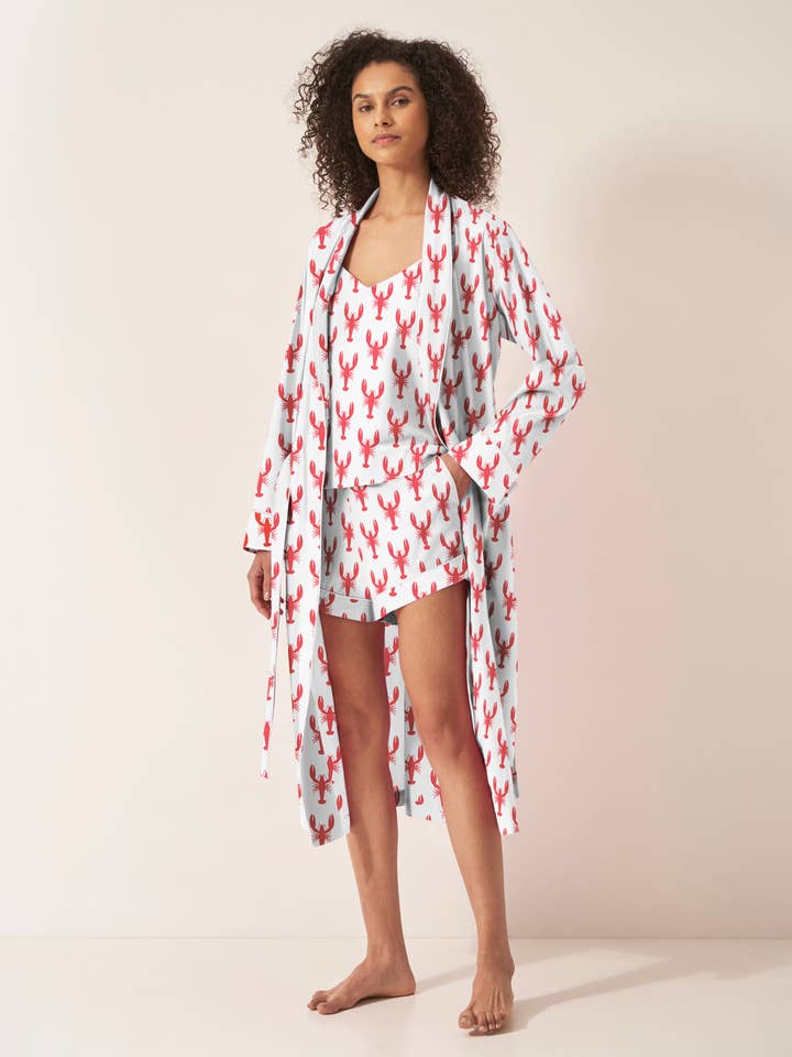 Organic Cotton Robe - Red Lobster for wholesale by Commodities Trading (UK) Limited (Myza)