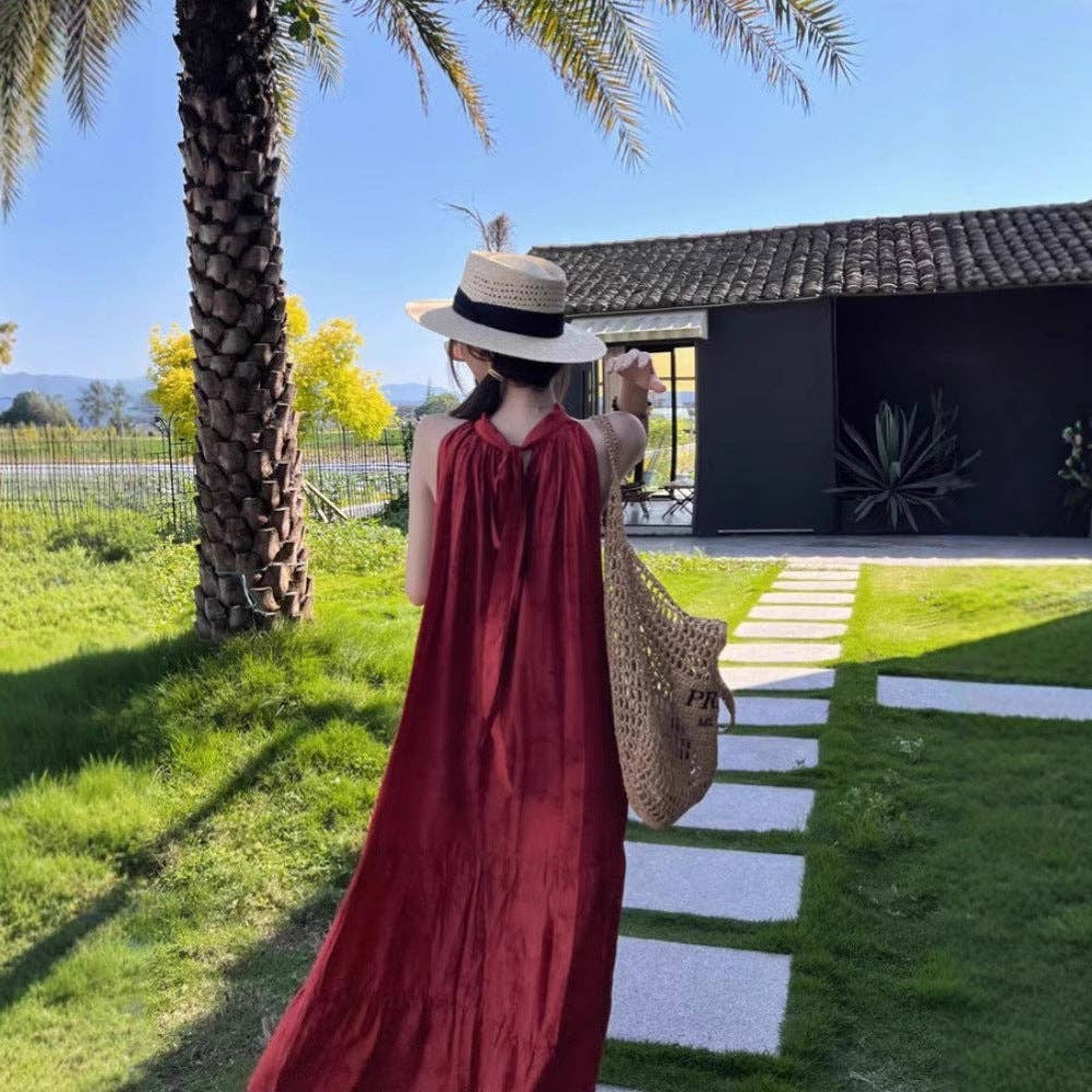 Rouge Robe rétro chinoise moderne printemps 25 chic en vente sur Faire15