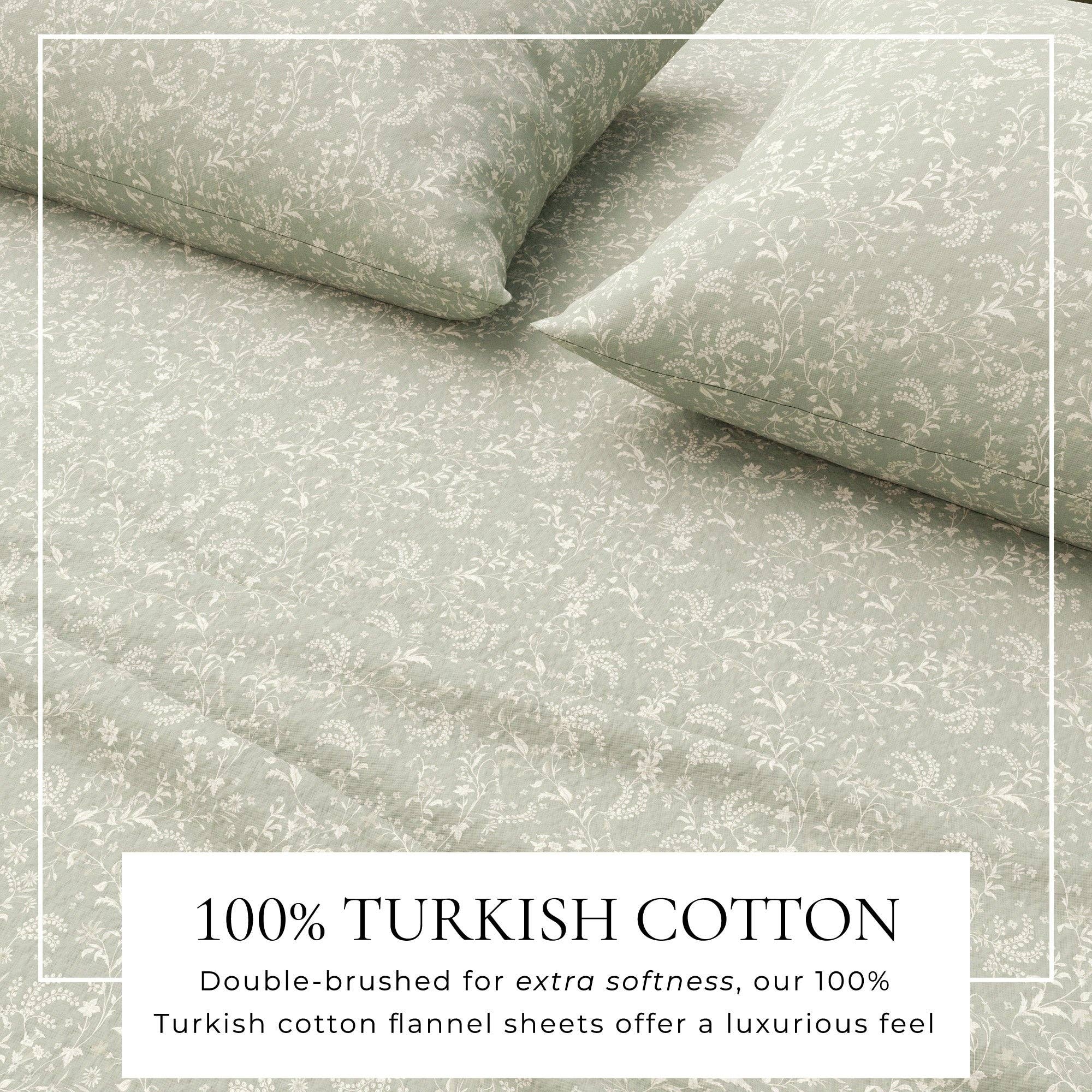 BH Collective - Wholesale Sheet Set - Flannel Sheets - 100% Turkish Cotton - Winter Floral28