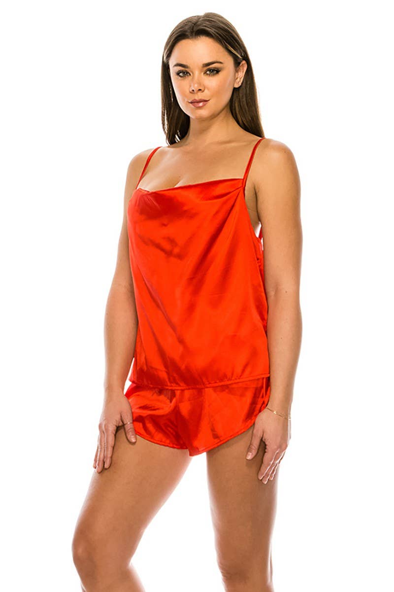 Barbados Körsbär Satin PJ Shorts Set - YM-32309-PJ för wholesale på Faire1