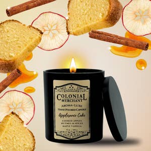 12 oz. Applesauce Cake HandPoured Premium Apricot Wax Candle for wholesale by Colonial Merchant