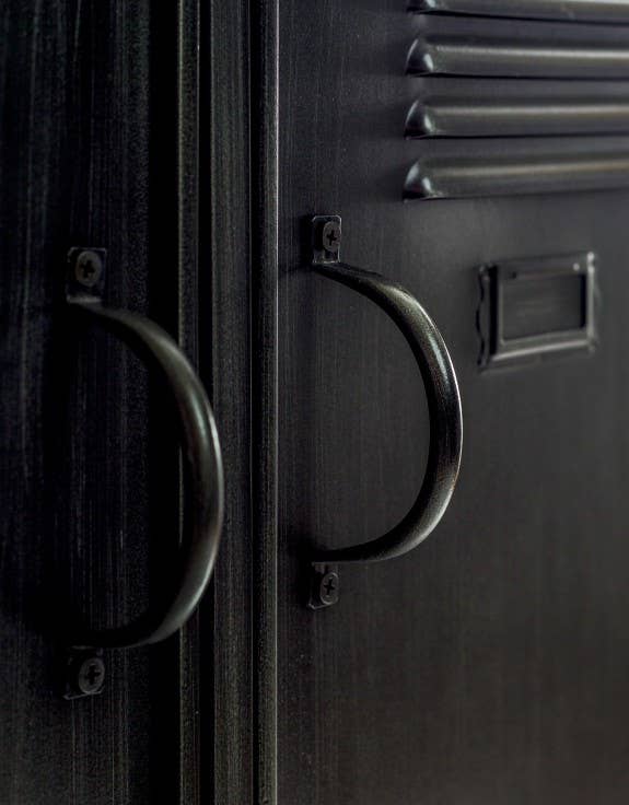 McGowan & Rutherford Ltd – wholesale Cabinet – Antiqued Industrial Large Iron Storage / Side Cabinet1