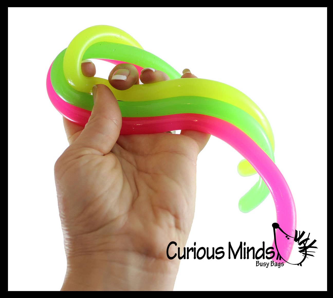 Curious Minds Toys - Wholesale Fidget Toy - Kids - 1 Glow in the Dark Stretch String Fidget Toy- Worm Noodle S4
