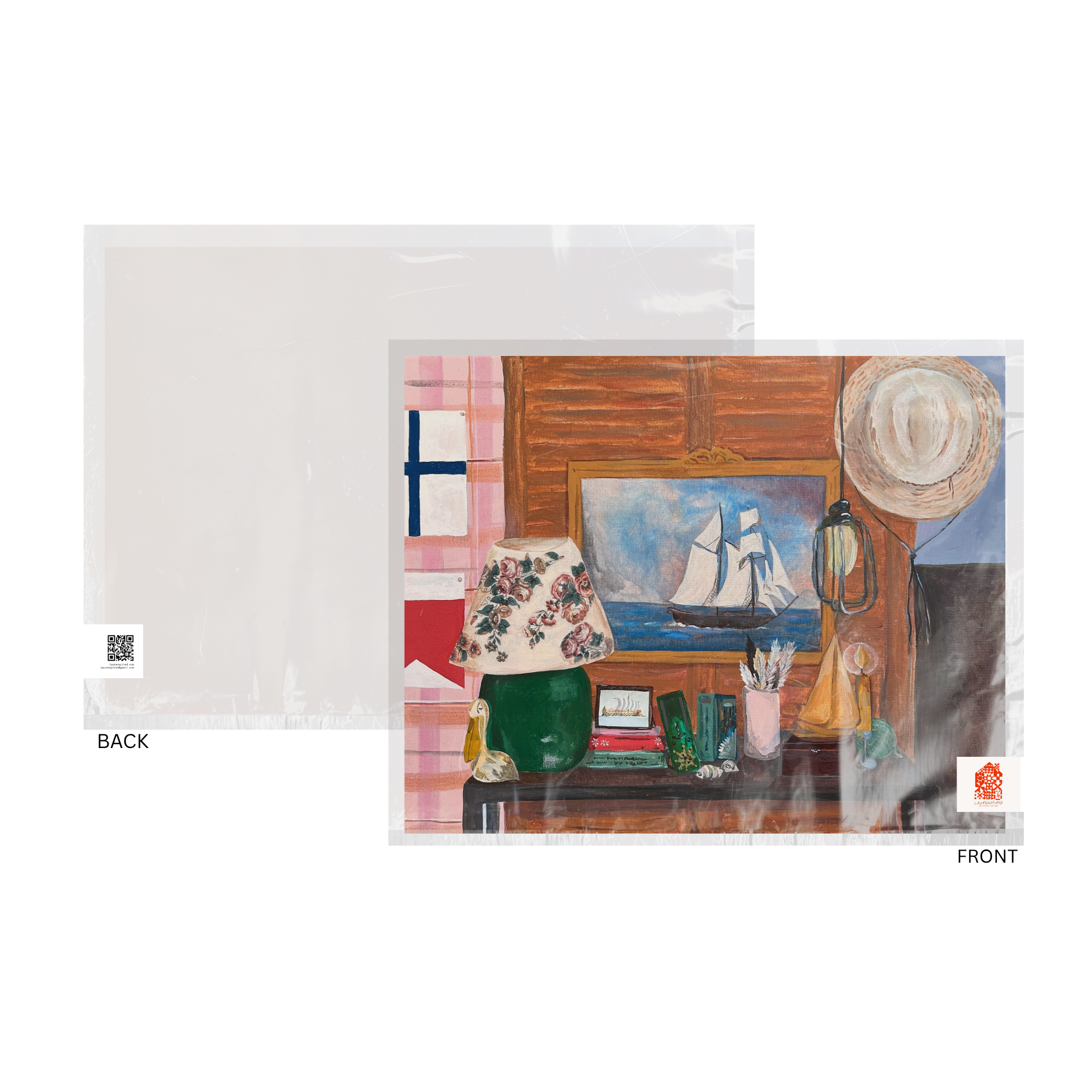 Laurenspired - Wholesale Art Print - Retro Beach House art print, coastal wall art, nautical art1