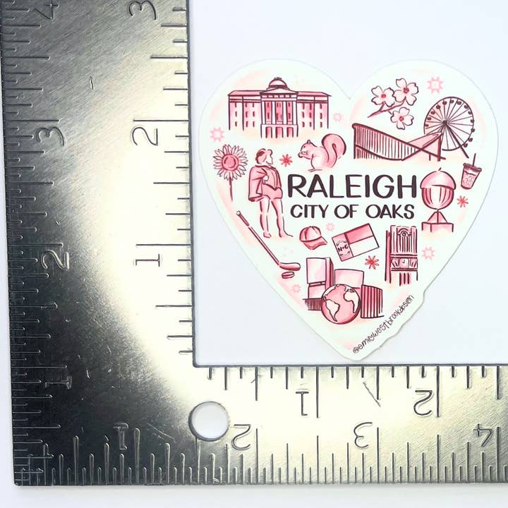 Emily Westbrook Design - Wholesale Sticker - Raleigh, NC Heart Sticker 5