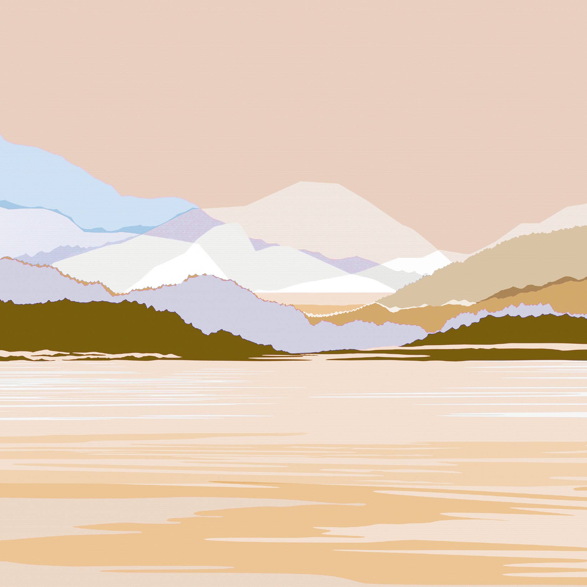 Cilé - Vente Papier peint - Papier peint panoramique Lac A1