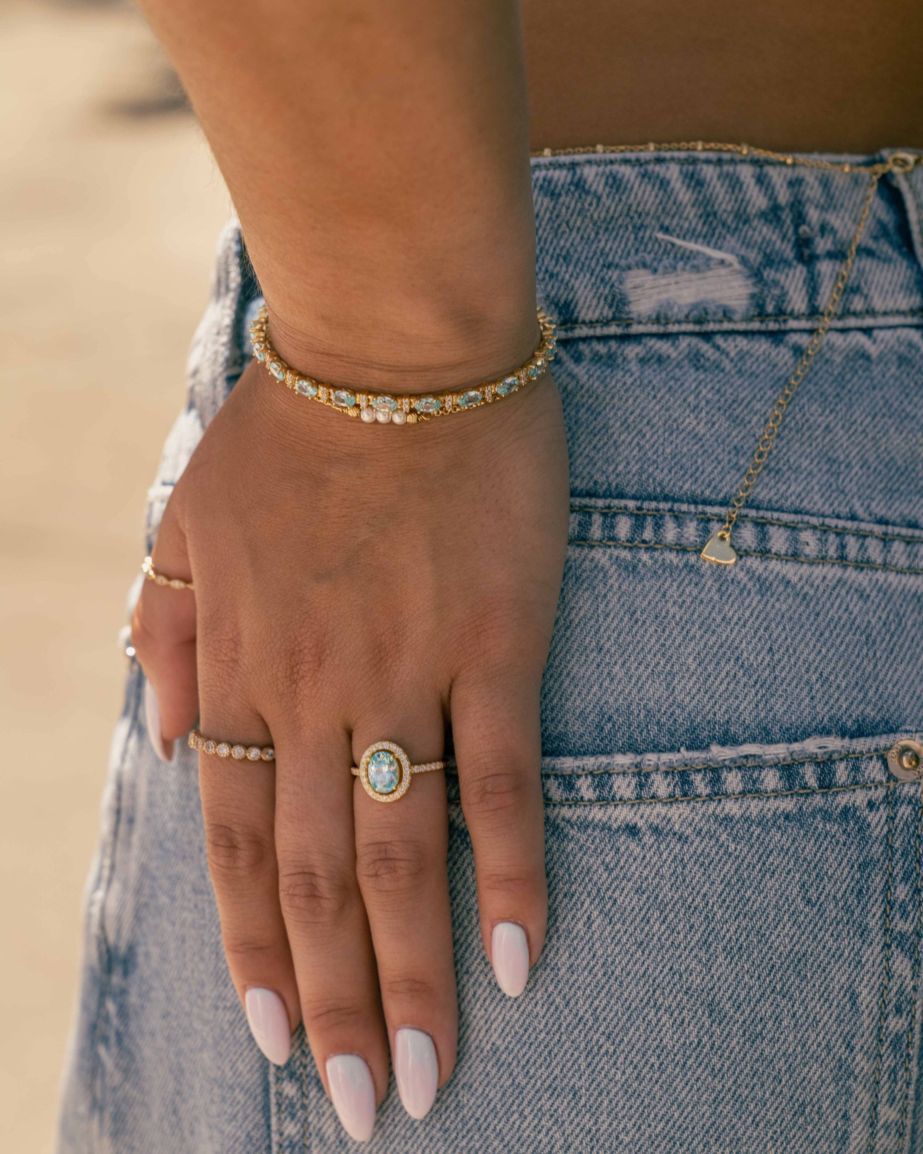 Sami Jewels - Wholesale Tennis Bracelet - Aquamarine Tennis Bracelet3