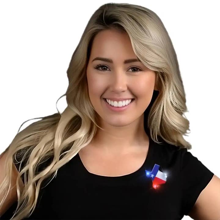 Blinkee.com, LLC - Wholesale Lapel pin/button - Texas Flashing Body Light Lapel Pins