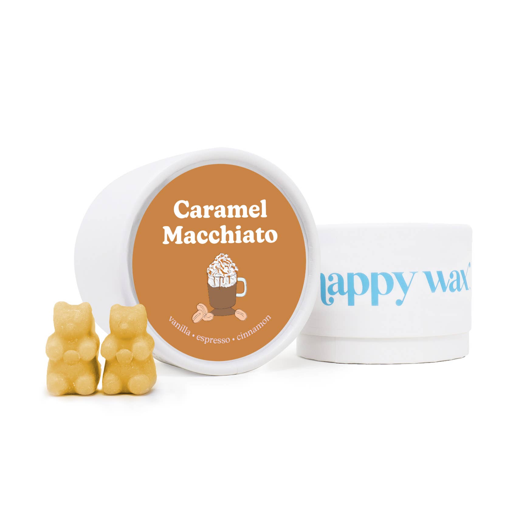 Happy Wax - Wholesale Wax Melt - Caramel Macchiato Wax Melts - Eco Tin (4 oz) or 8 oz Pouch4