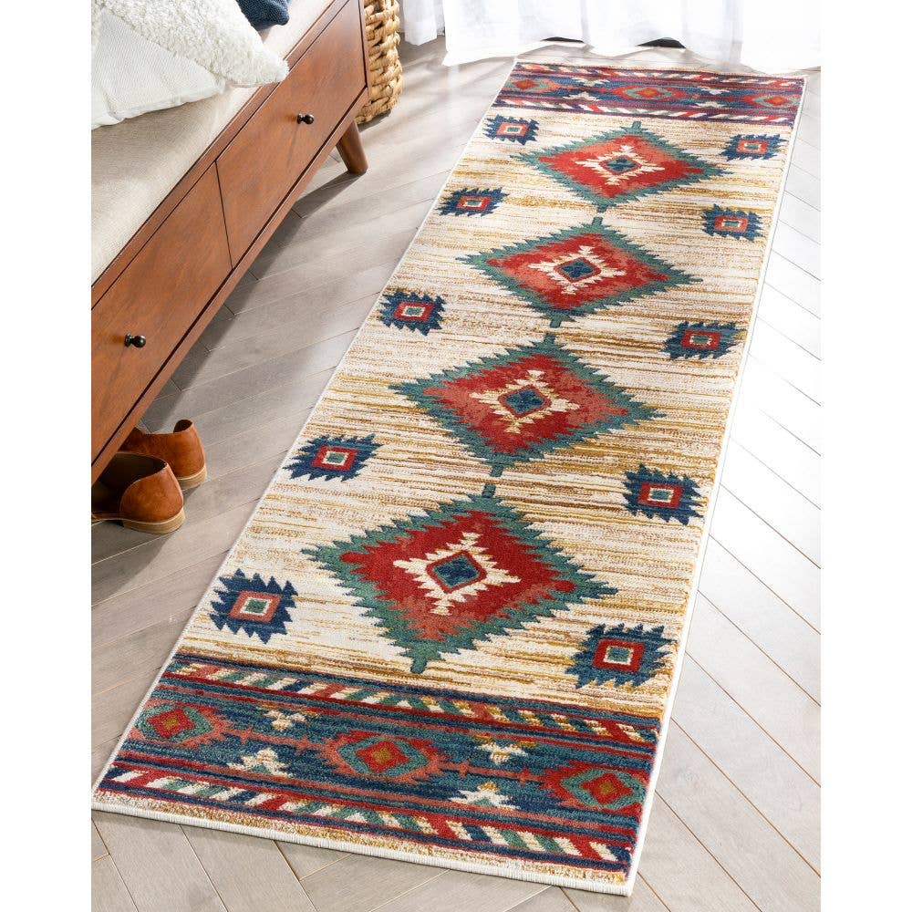 Well Woven – Tapete por atacado – Tapete Tribal Tradicional Southwestern Lea Creme8