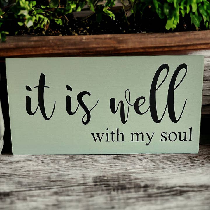 Inkwood Crafters - Wholesale Sign - It is Well With My Soul - Rustic Wood Sign Faith Decor5