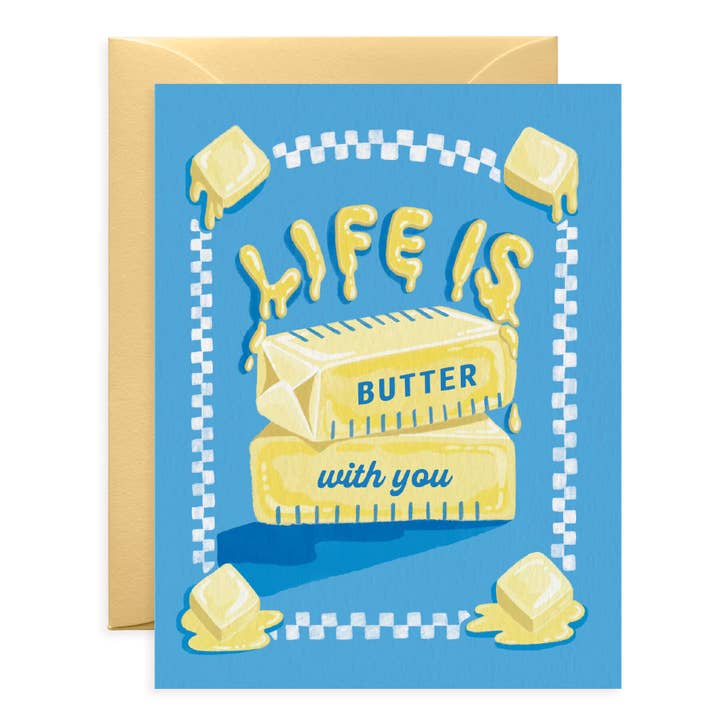 Butter with You | Love & Friendship Card | Food Card for wholesale by O.O.M.F. Creative