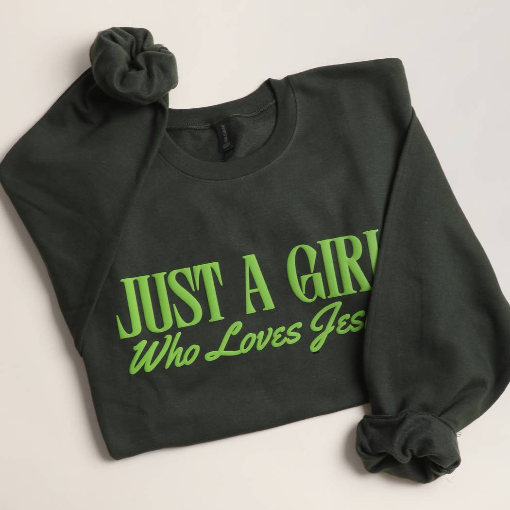 Fashion City - Wholesale Graphic Sweatshirt - Women's - JUST A GIRL WHO LOVES JESUS PUFF MIDWEIGHT Sweatshirt6
