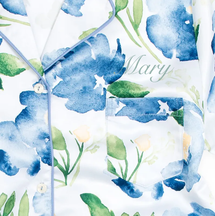 Weddingstar Inc. – Conjunto de pijama - Mulher por atacado – Conjunto Feminino de Pijama de Cetim com Estampa Floral7