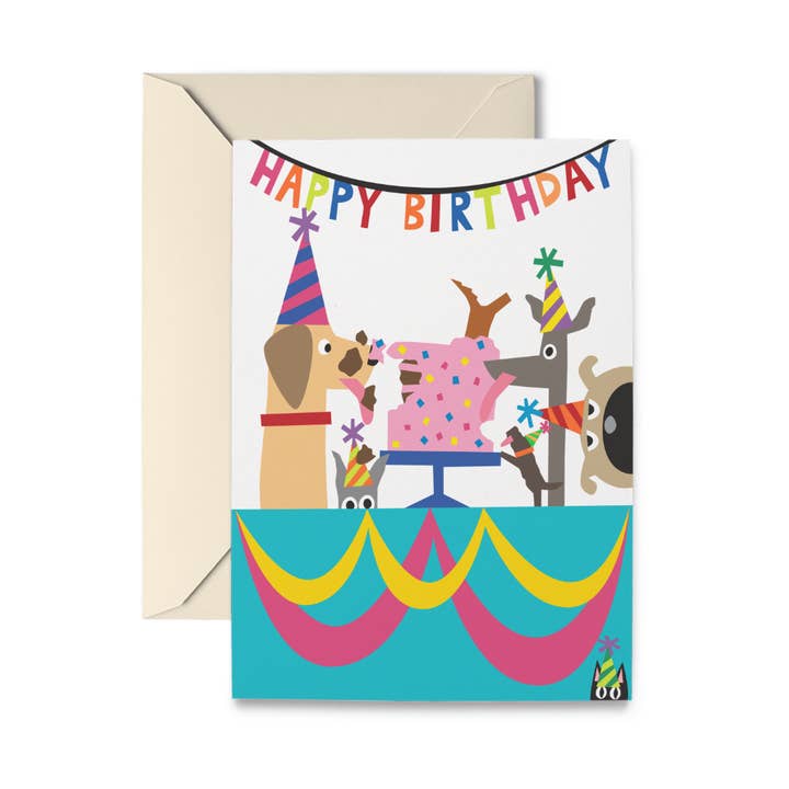 R. Nichols Stationery & Gifts - Wholesale Birthday Card - Doggie Birthday Party Greeting Card