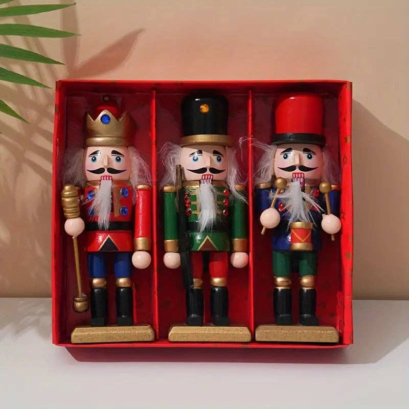 Huis Van Merken - Wholesale Holiday Nutcracker - Wooden Nutcracker Set - Classic Christmas Figurines Decor Gift2