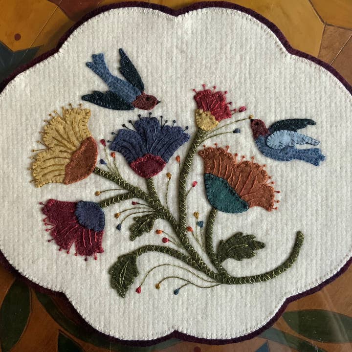 Traditional Primitives - Wholesale Craft Sewing Kit - Bluebirds In Spring Wool Applique Pattern1