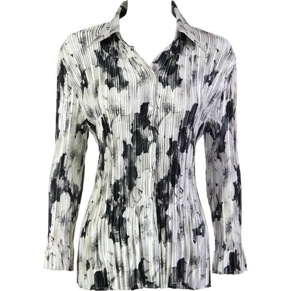 The Magic Scarf Company - Wholesale Button Down Shirt - Women's - 1148 - Satin Mini Pleats Blouses43