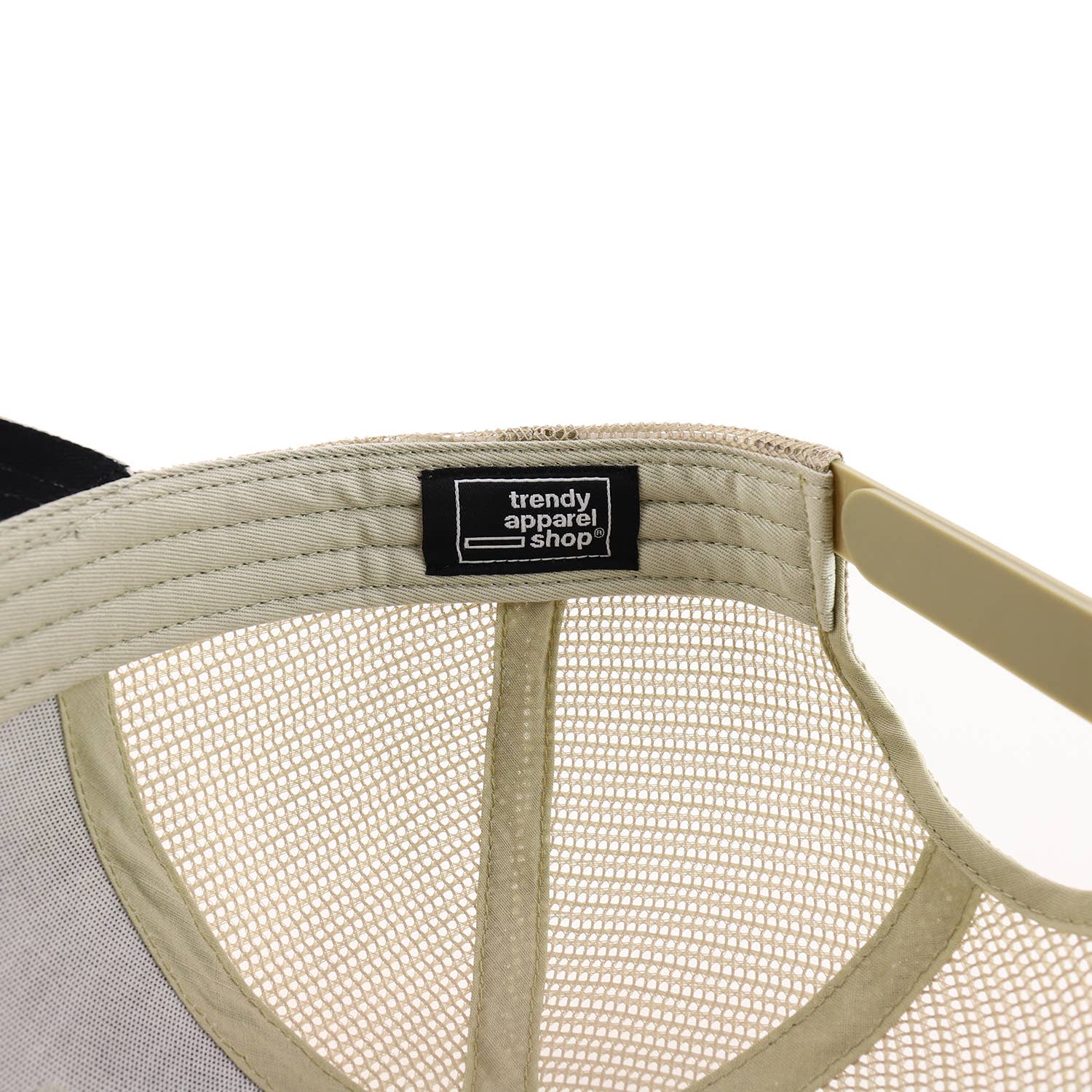 Trendy Apparel Shop – Großhandel Trucker-Cap – Unisex – Übergroße Trucker-Kappe aus strukturiertem, gebogenem Netzstoff mit Schnappverschluss, XXL11