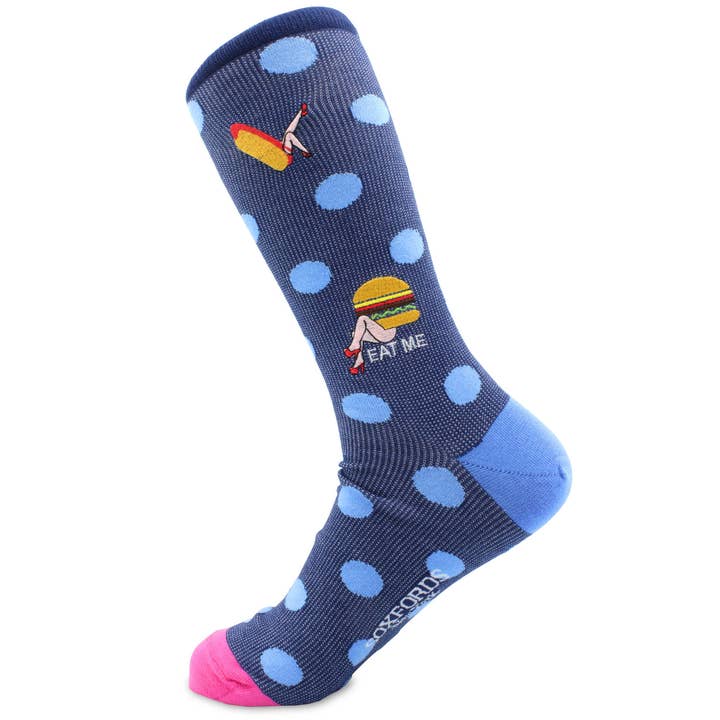 "Eat Me" - Food Themed Fine Men's Socks for wholesale by Soxfords
