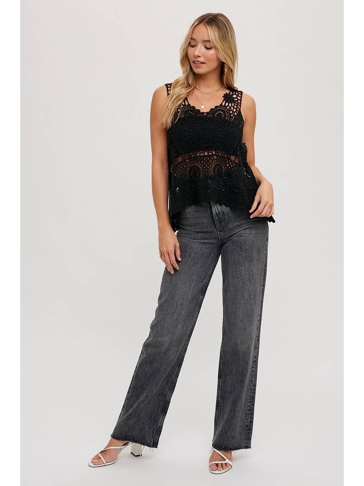 Bluivy - Wholesale Knit Top - Women's - OPEN-KNIT CROCHET SLEEVELESS TOP25