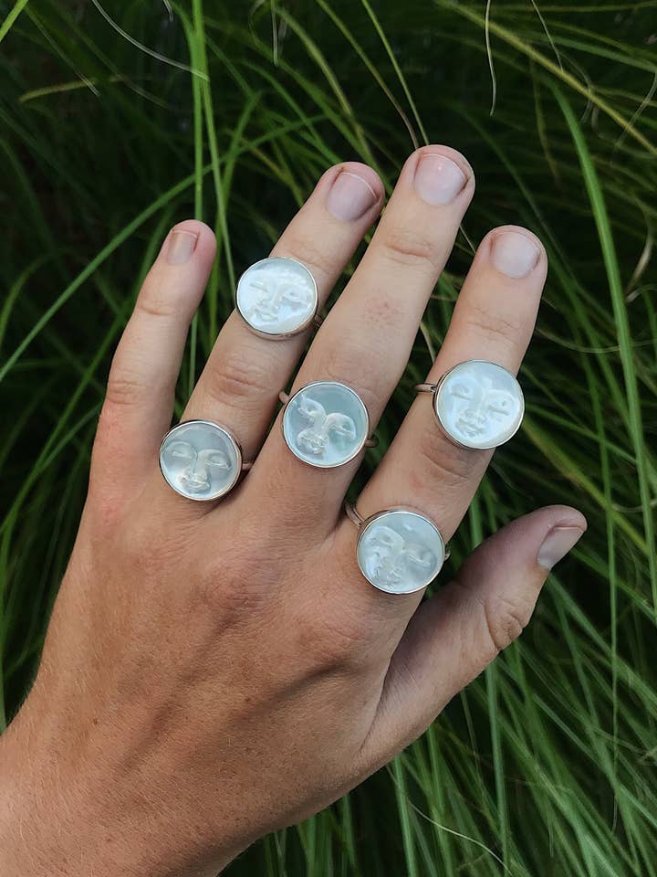 Moon Ring for wholesale by June Metal