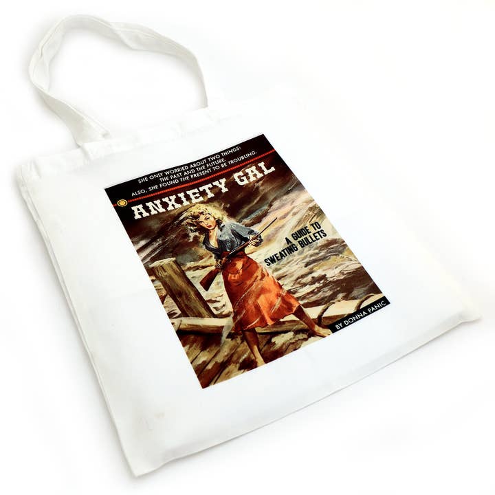 Bolso de tela "Ansiedad Gal", regalo para lector o amante de los libros para venta al por mayor de Lenny Mud