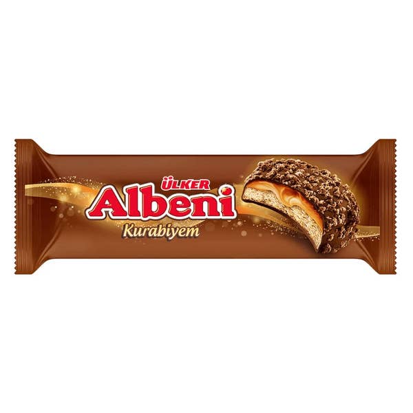 Ulker Albeni Chocolate Covered Biscuits Caramel 170g Halal for wholesale by Aladdin