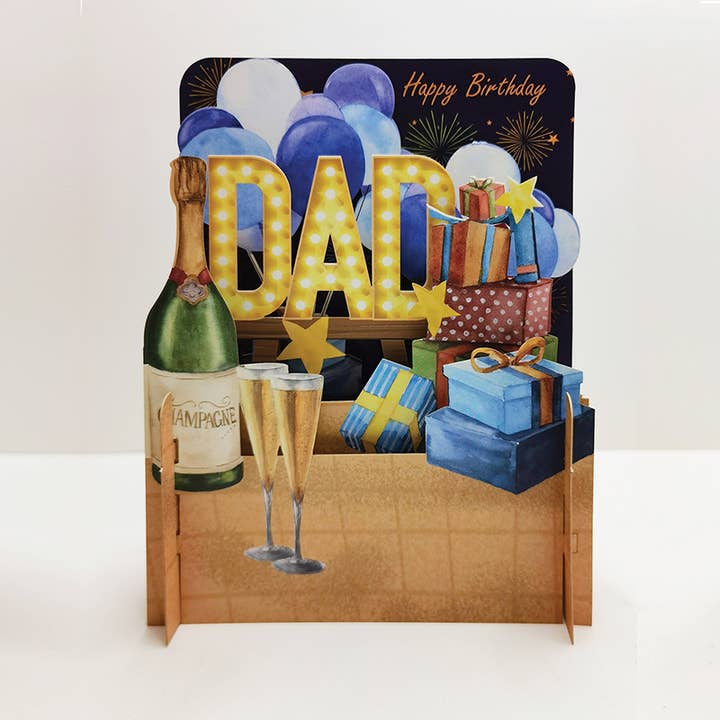 Miniature World pop up card - BIRTHDAY DAD for wholesale by Alljoy Design