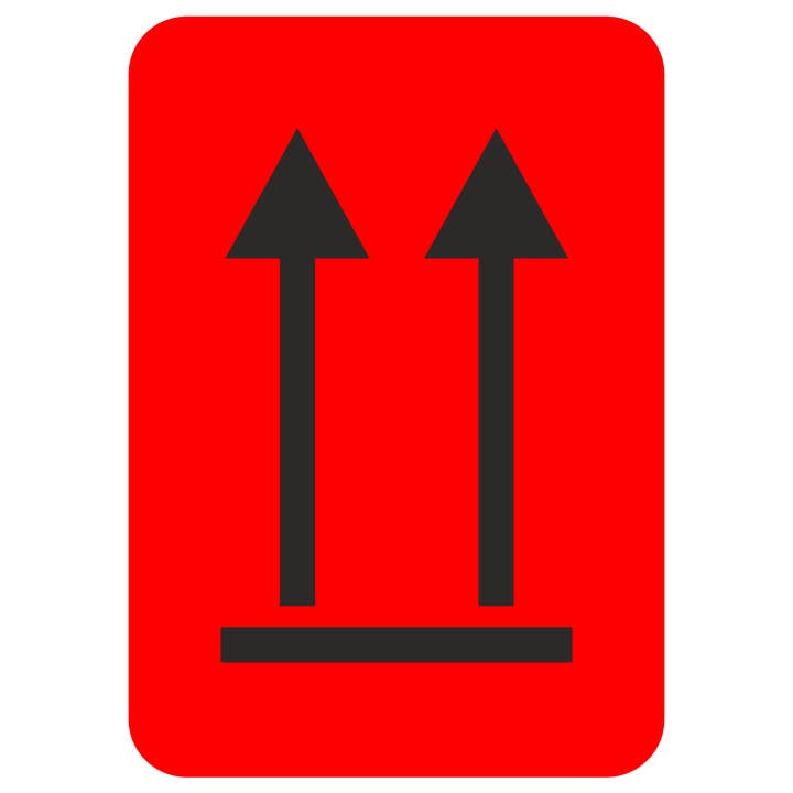 Verpackungskennzeichnung - Oben für den Großhandel von Blitzpfeil24 by Jahn Industrieschilder/Etiketten GmbH