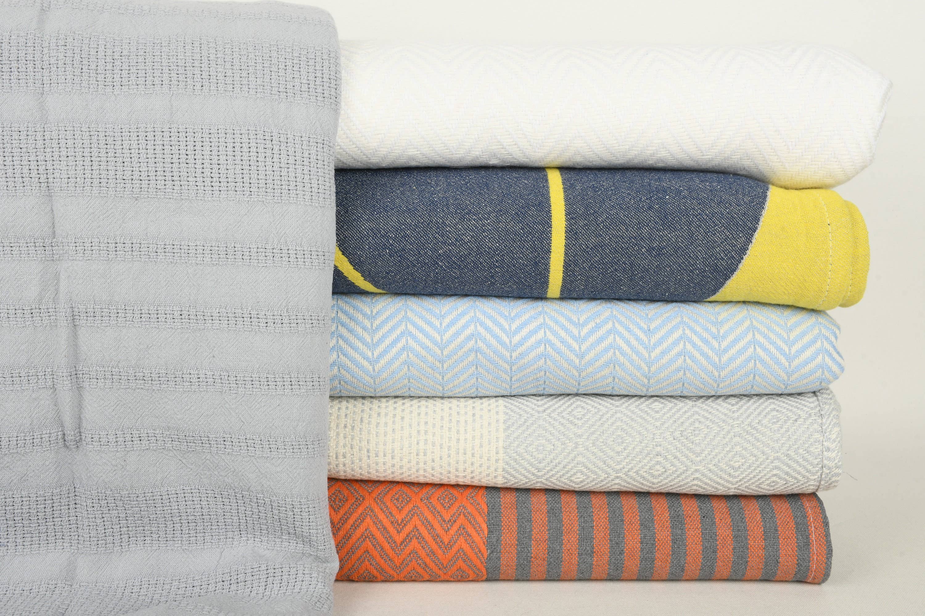 Organic Turkish Towels - Wholesale Throw Blanket - Personalized Blanket, Cozy Throw Set of 60