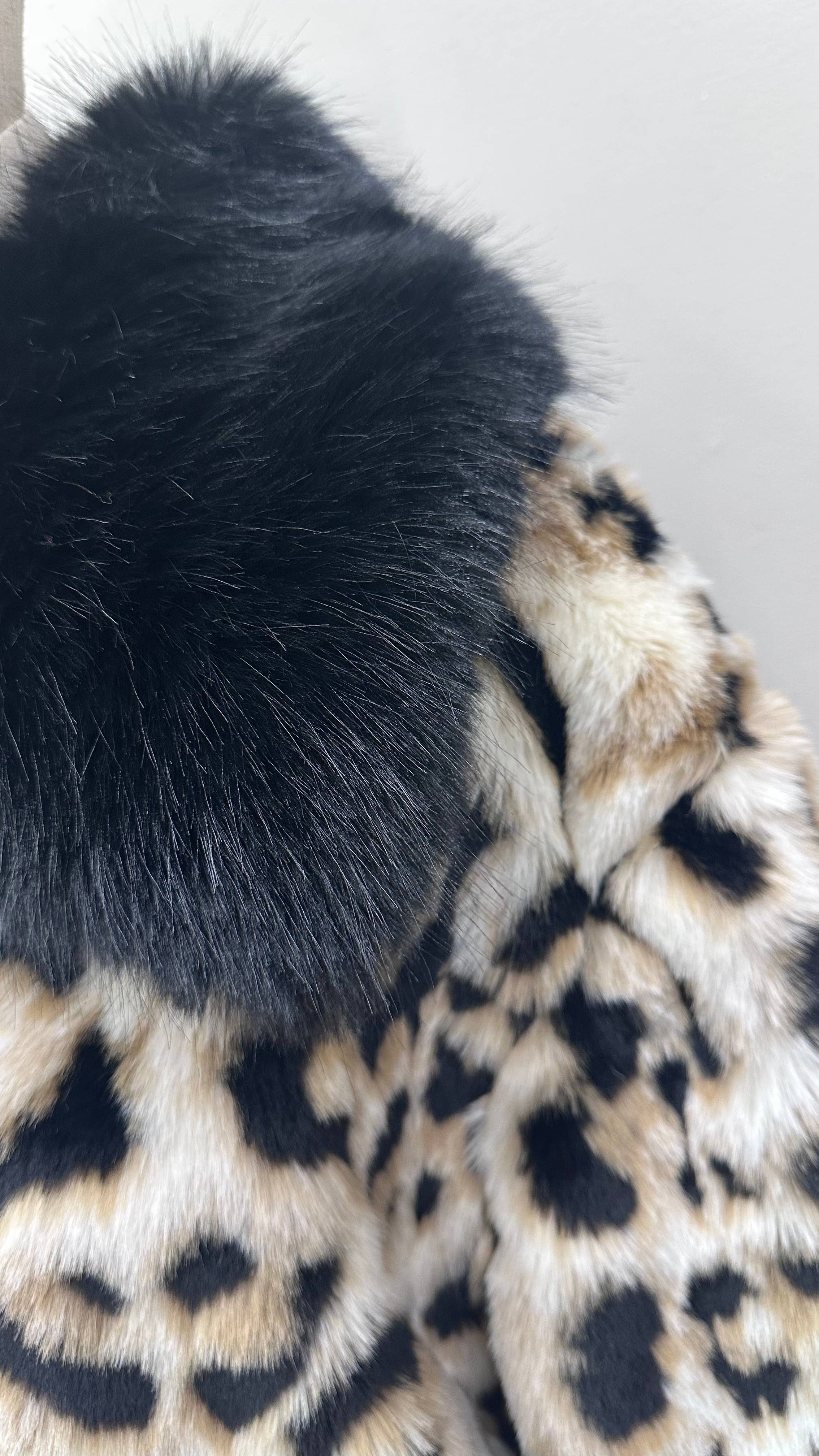 Beige SPOTTED FAUX FUR JACKET for wholesale on Faire3
