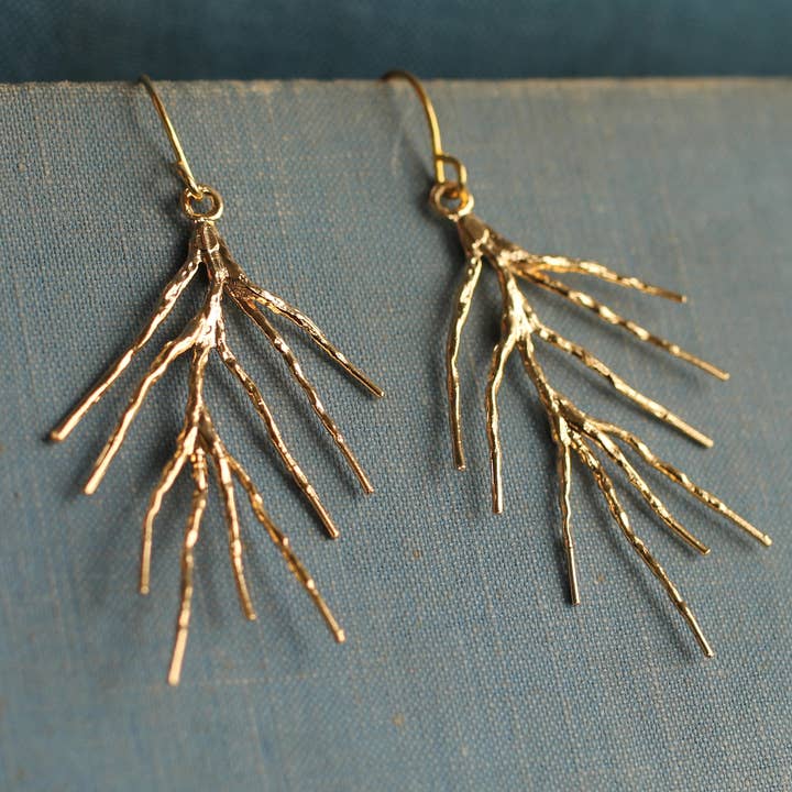 Silk Purse, Sow's Ear - Wholesale Dangle Earrings - Pine Needle Leaf Drop Earrings
