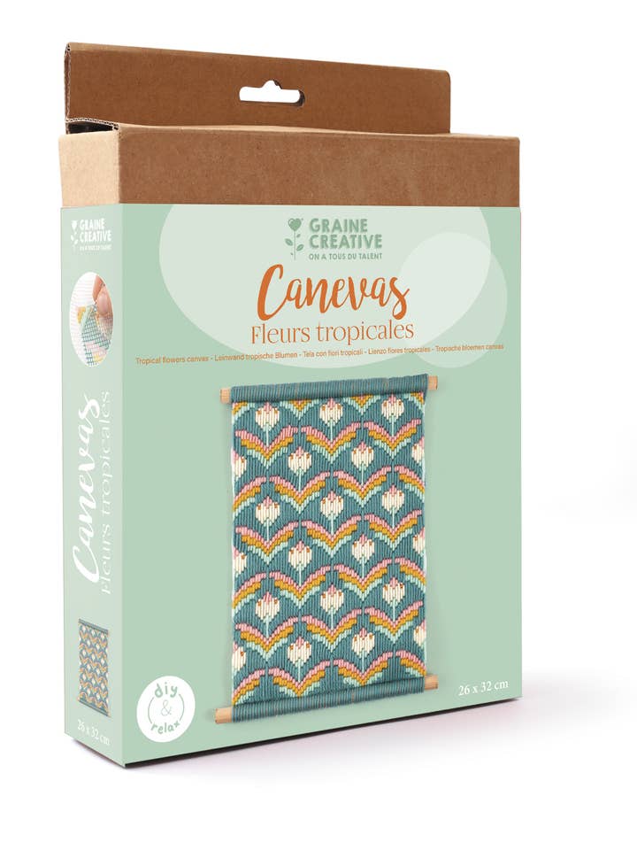 Tropisk blomster lærredssæt for engroshandel hos Graine Créative