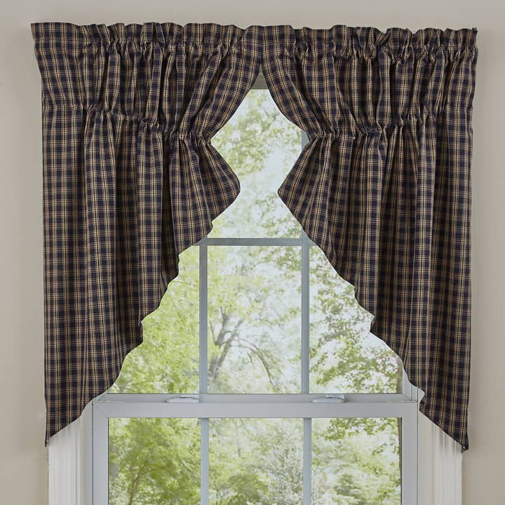 Sturbridge doublé froncé Swag - 36"L - Bleu marine pour la vente par Park Designs