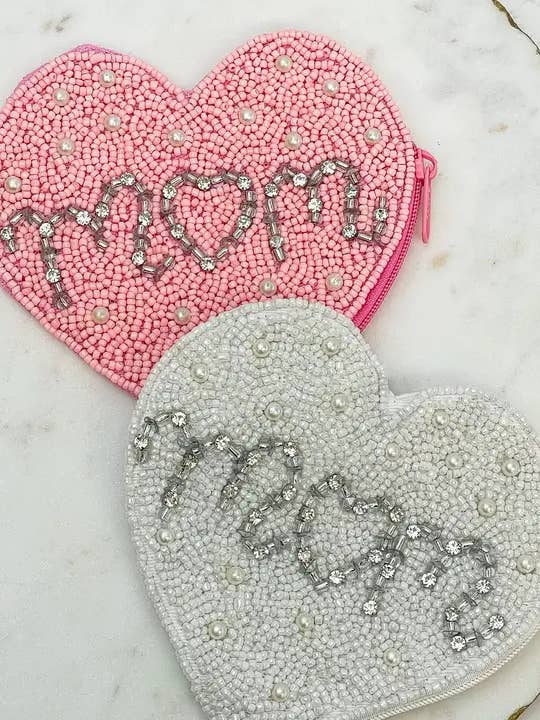 Bolsas con cremallera y cuentas «Mom» para venta al por mayor de Prep Obsessed Wholesale