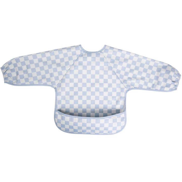 Smock Bib for Baby & Toddler Long Sleeve (Blue Checkers) and other Purchase Wholesale smock. Free Returns & Net 60 Terms on Faire trending on Faire.