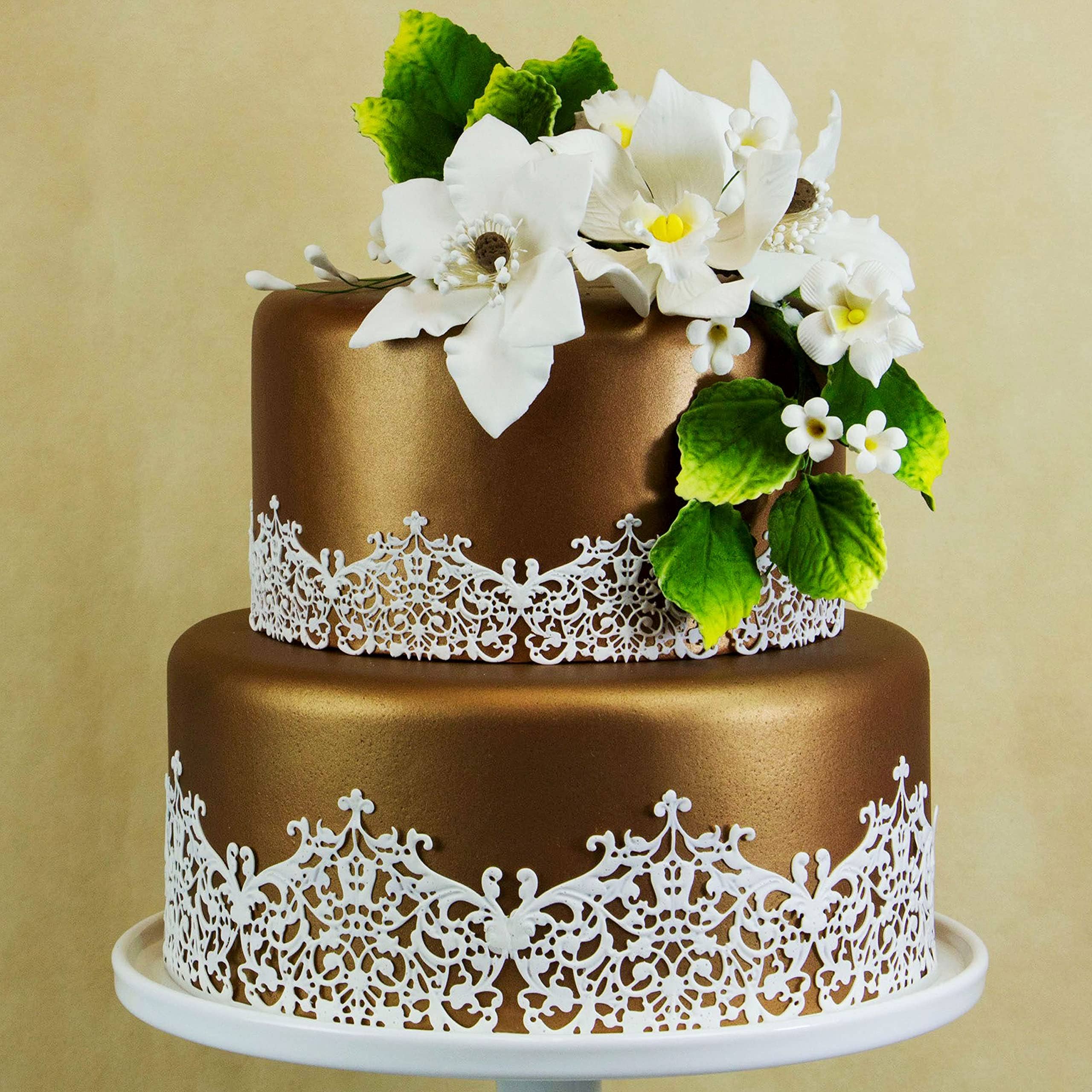 Global Sugar Art - Vendita all'ingrosso Topper per torte/cupcake - Fiori di Clematide in Pasta di Zucchero per Torte di Global Sugar Art, Bianchi, Confezione da 33